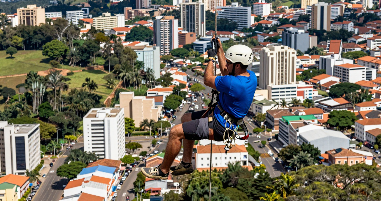 Turismo de aventura no Brasil — Atividades de adrenalina: rapel, tirolesa e paraquedismo