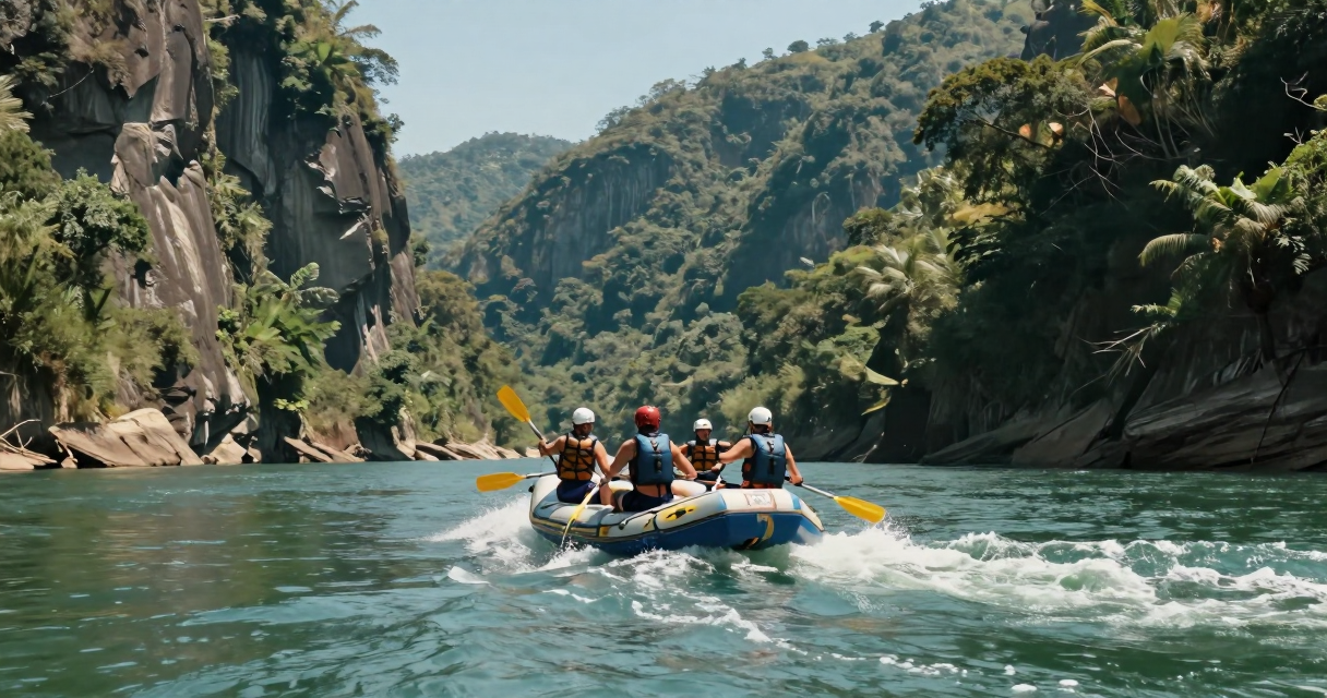 Turismo de rafting em rios